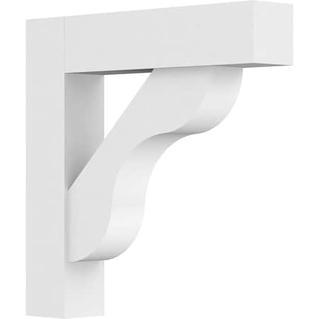 Standard Carmel Architectural Grade PVC Bracket With Block Ends, 3W X 16D X 16H